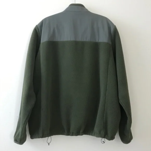 Lands End Green & Gray Zip Up Fleece Jacket - Picture 9 of 16